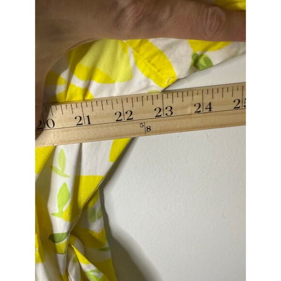 Anthropologie Hutch Midi Dress Women 2X Yellow White Lemons Cottagecore Festival - Picture 9 of 11